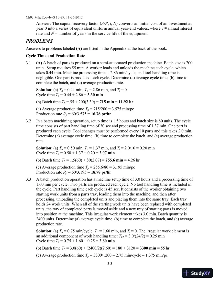 Solution Manual for Automation, Production Systems, and Computer-Integrated Manufacturing, 4th Edition, page 13