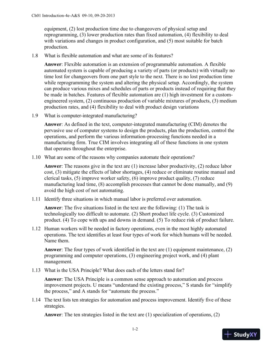 Solution Manual for Automation, Production Systems, and Computer-Integrated Manufacturing, 4th Edition, page 4
