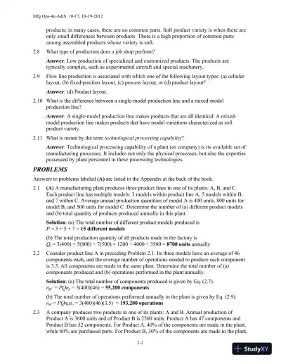 Solution Manual for Automation, Production Systems, and Computer-Integrated Manufacturing, 4th Edition - Page 7 preview image