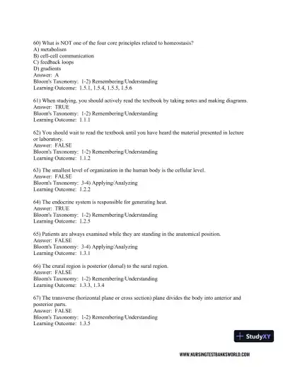 Test Bank For Human Anatomy and Physiology, 2nd Edition - Page 15 preview image