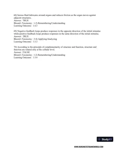 Test Bank For Human Anatomy and Physiology, 2nd Edition - Page 16 preview image