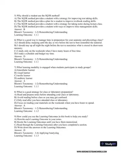 Test Bank For Human Anatomy and Physiology, 2nd Edition - Page 3 preview image