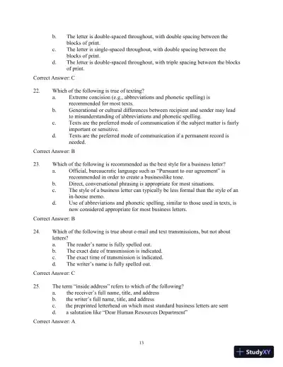 Test Bank for Workplace Communications: The Basics, 8th Edition - Page 16 preview image