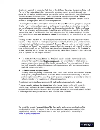 Test Bank For Theory And Practice Of Counseling And Psychotherapy, 9th Edition - Page 8 preview image