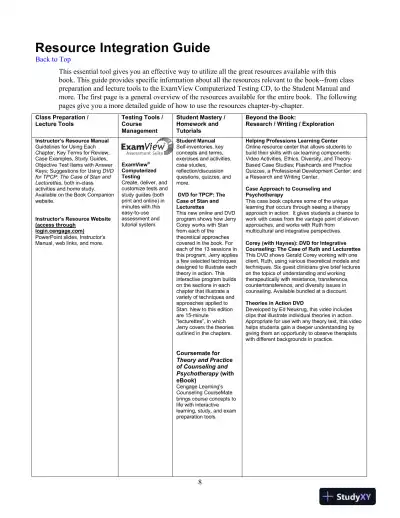 Test Bank For Theory And Practice Of Counseling And Psychotherapy, 9th Edition - Page 9 preview image