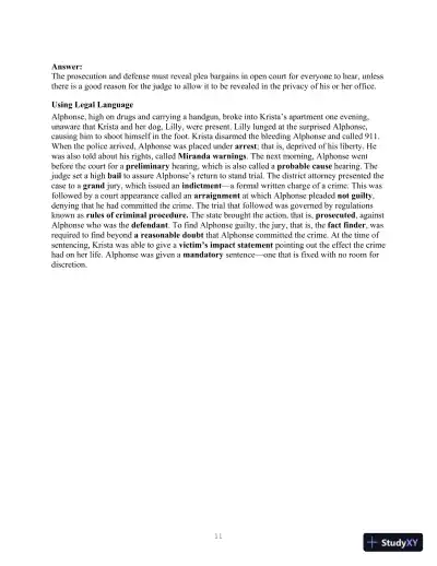 Class Notes For Legal Terminology, 6th Edition - Page 11 preview image