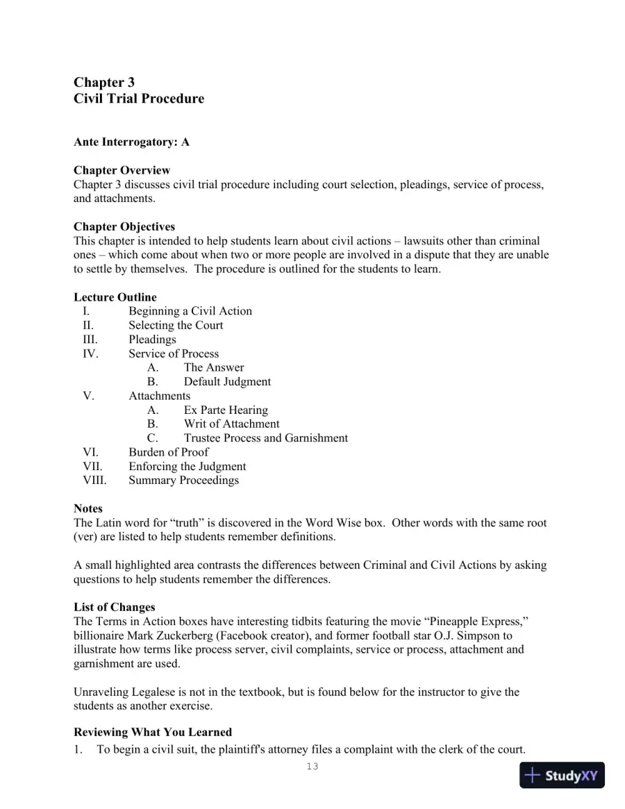Class Notes For Legal Terminology, 6th Edition, page 13