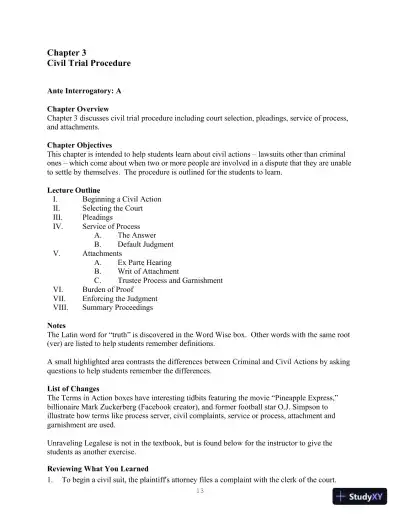 Class Notes For Legal Terminology, 6th Edition - Page 13 preview image