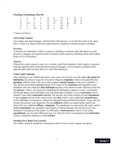 Class Notes For Legal Terminology, 6th Edition - Page 15 preview image