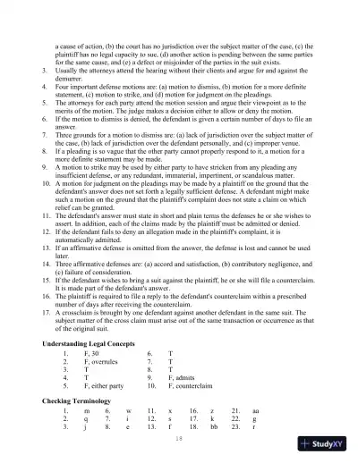 Class Notes For Legal Terminology, 6th Edition - Page 18 preview image