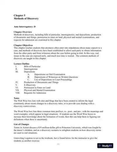 Class Notes For Legal Terminology, 6th Edition - Page 21 preview image