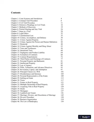 Class Notes For Legal Terminology, 6th Edition - Page 3 preview image