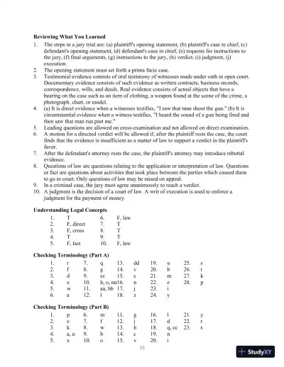 Class Notes For Legal Terminology, 6th Edition - Page 30 preview image