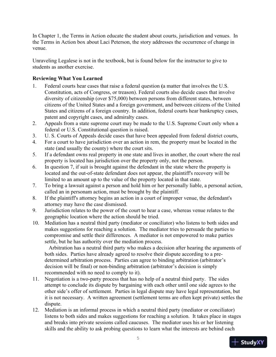 Class Notes For Legal Terminology, 6th Edition, page 5