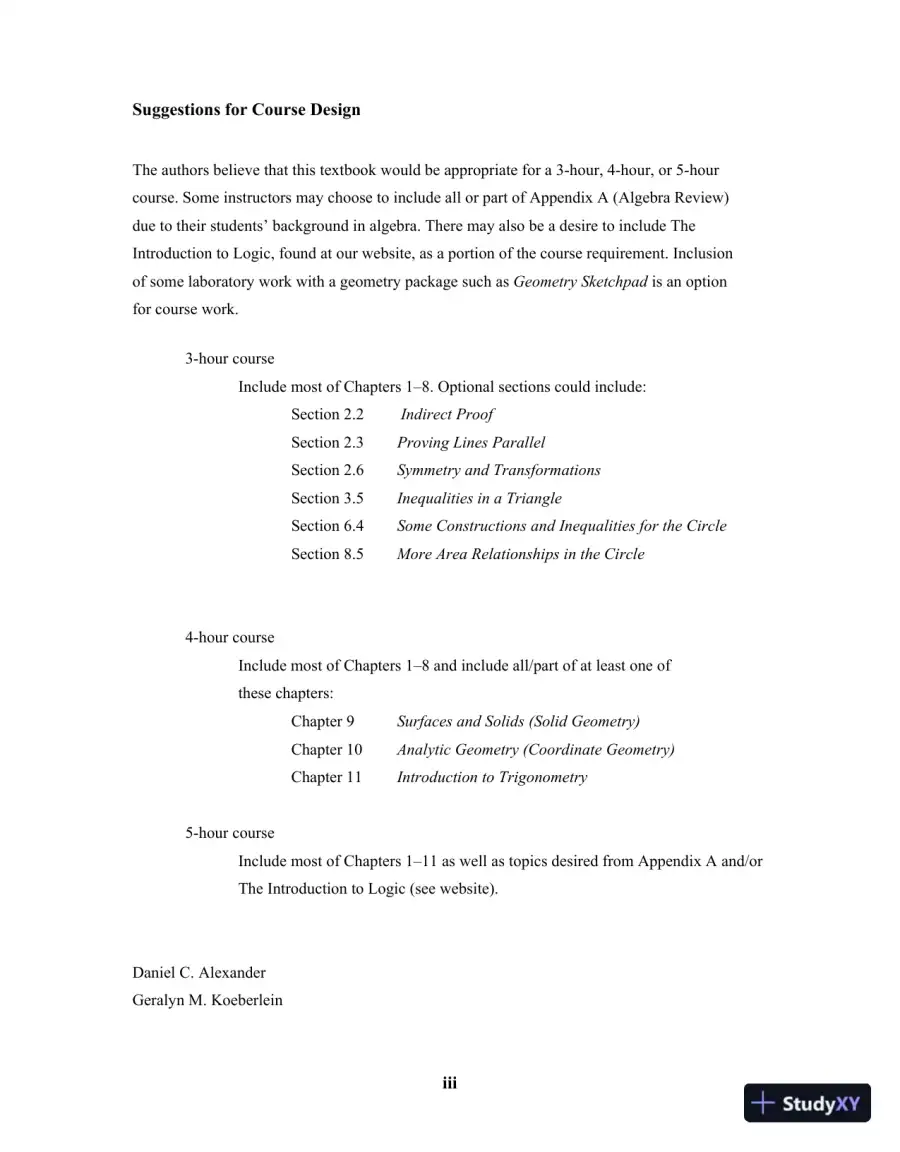 Solution Manual For Elementary Geometry for College Students, 7th Edition, page 4