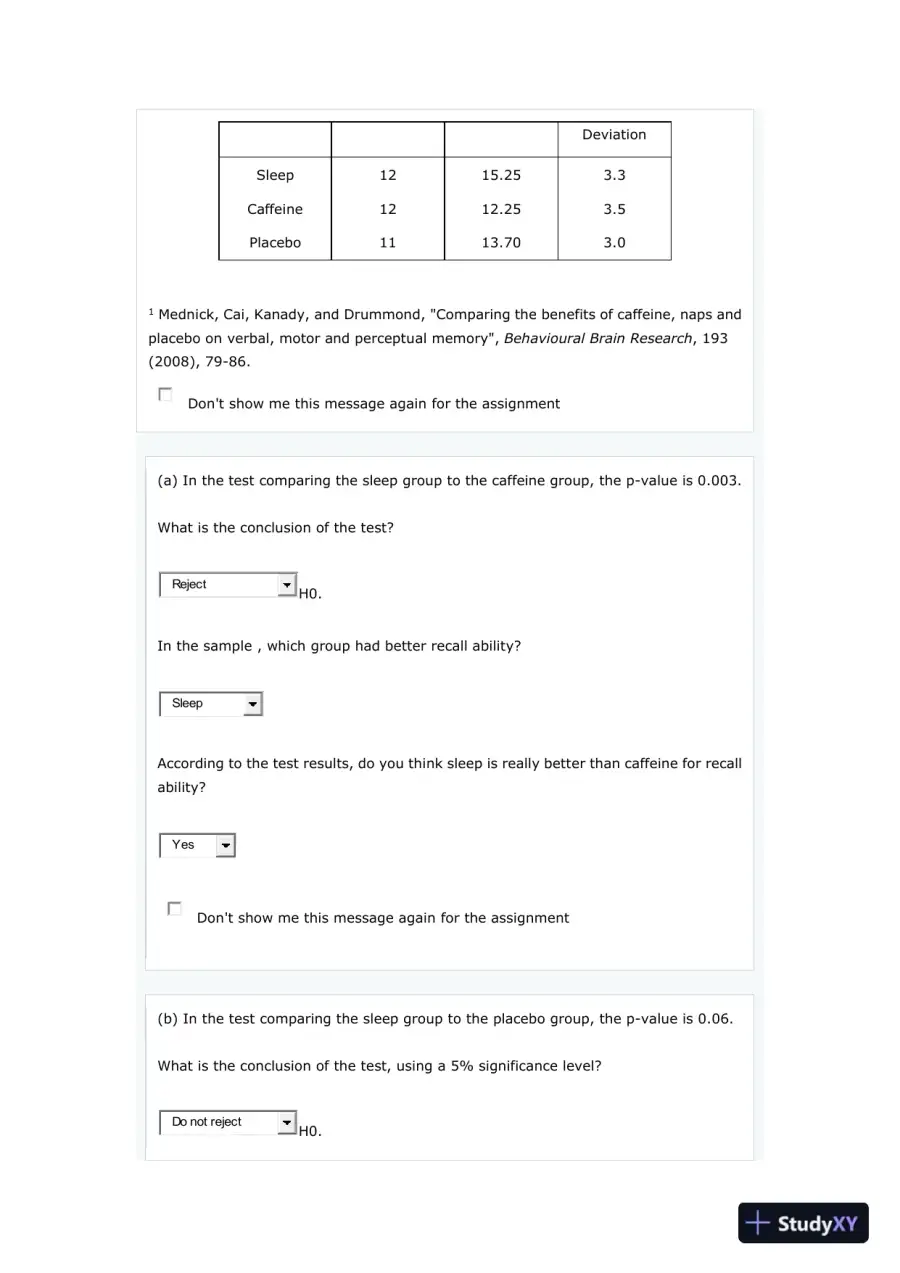 Statistical Analysis of Experimental Results, page 3