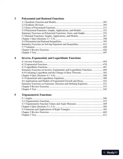 Solution Manual for College Algebra and Trigonometry, 7th Edition - Page 4 preview image