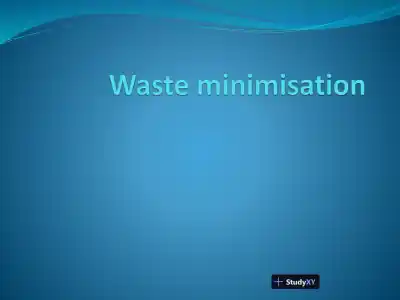 Waste Minimisation - Page 1 preview image