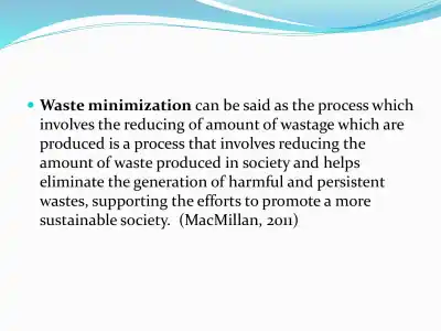 Waste Minimisation - Page 2 preview image