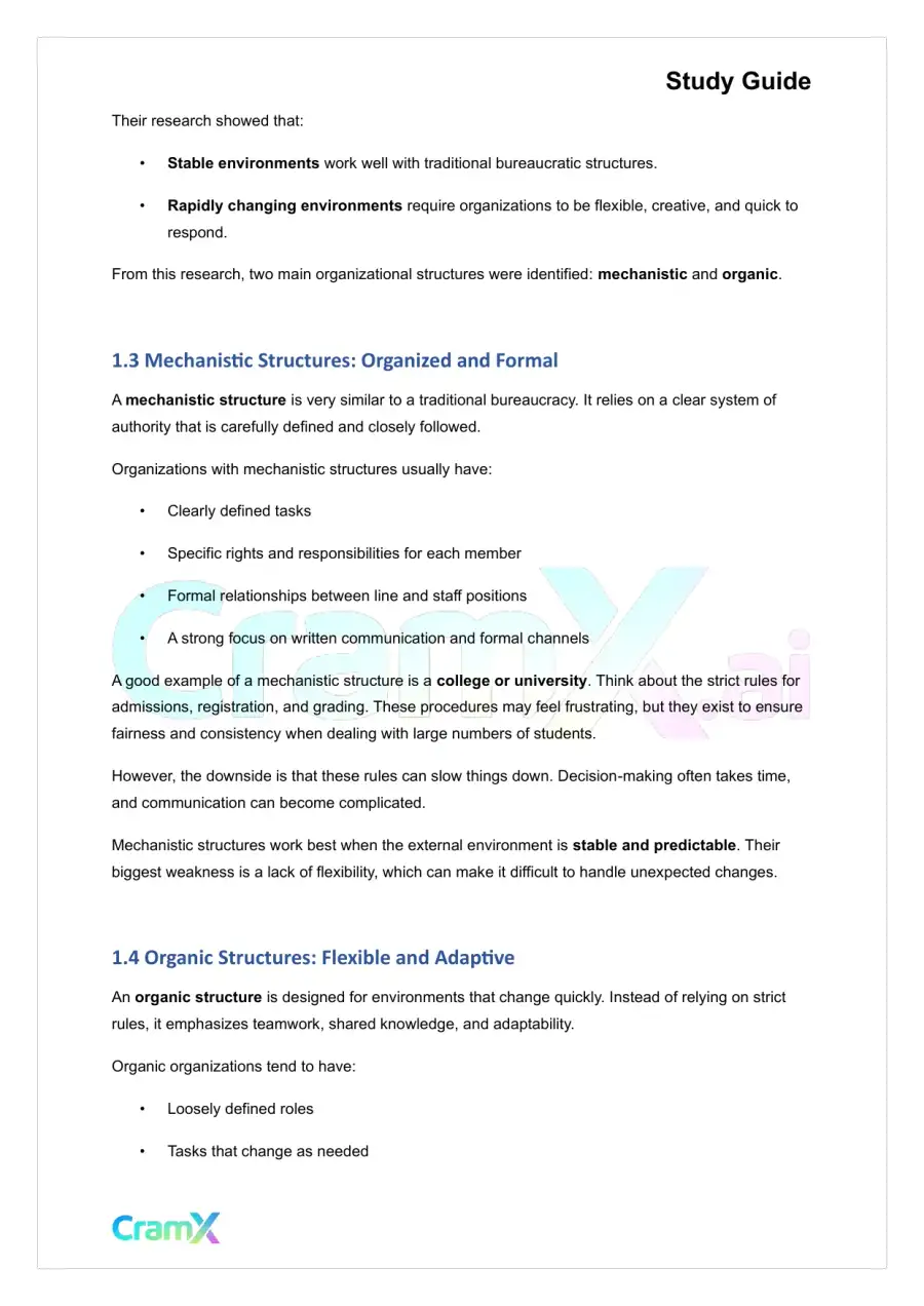 Principles of Management - Organizational Design and Structure, page 2