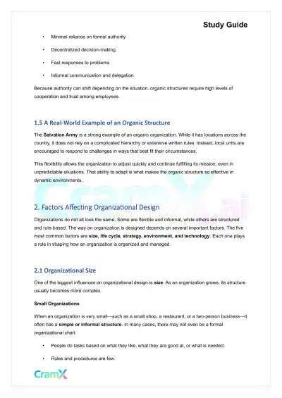 Principles of Management - Organizational Design and Structure - Page 3 preview image