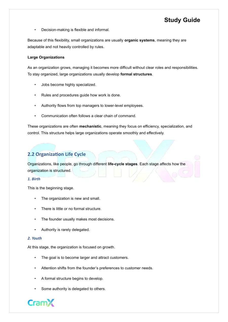Principles of Management - Organizational Design and Structure, page 4