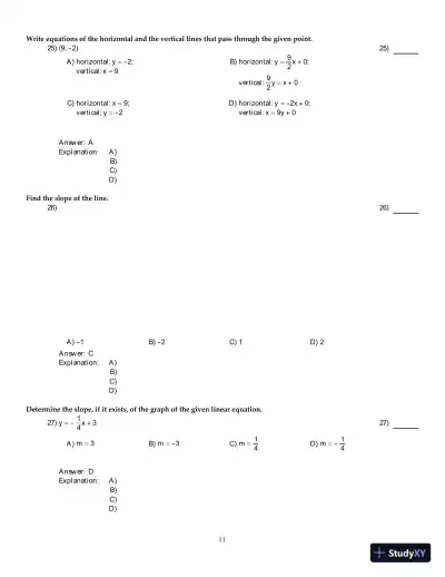 Precalculus: Graphs And Models, A Right Triangle Approach, 6th Edition Test Bank - Page 12 preview image