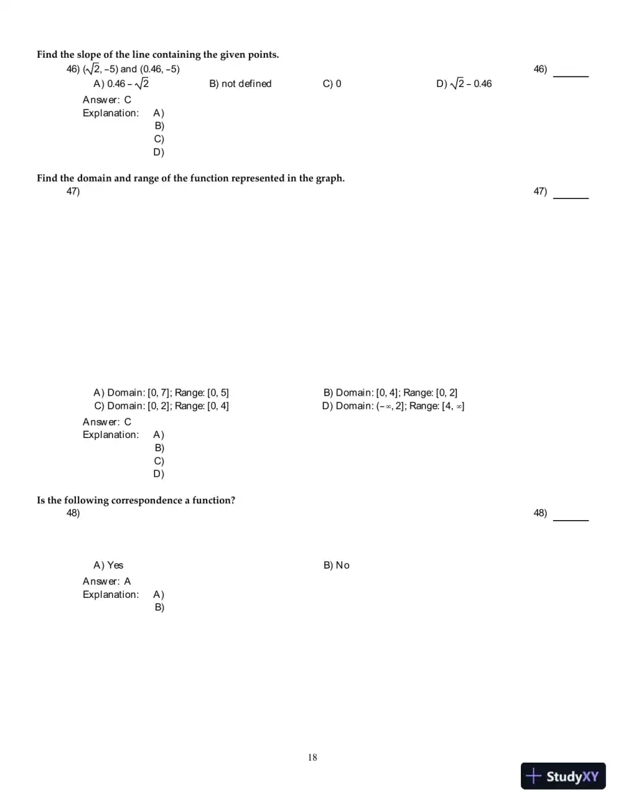 Precalculus: Graphs And Models, A Right Triangle Approach, 6th Edition Test Bank, page 19