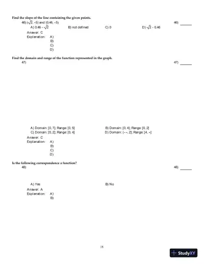Precalculus: Graphs And Models, A Right Triangle Approach, 6th Edition Test Bank - Page 19 preview image