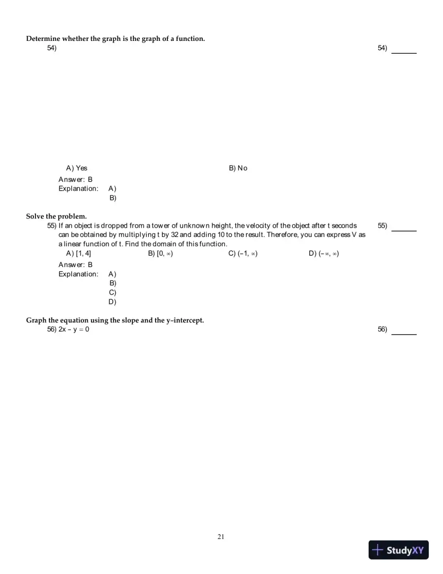 Precalculus: Graphs And Models, A Right Triangle Approach, 6th Edition Test Bank, page 22