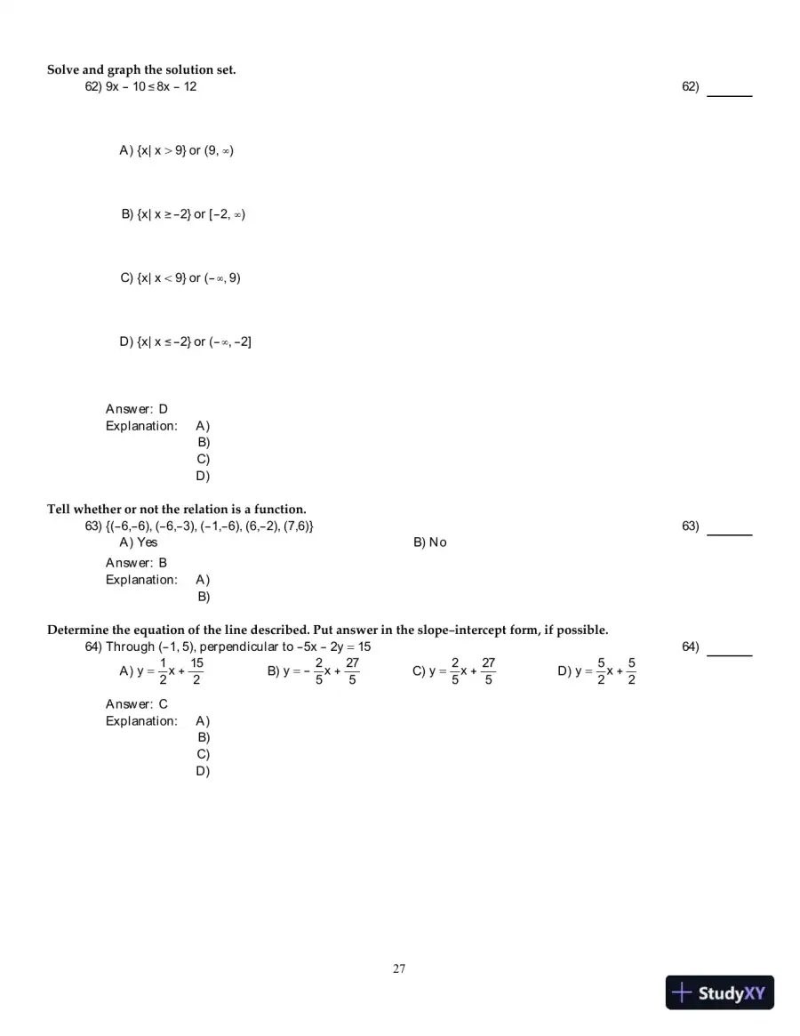 Precalculus: Graphs And Models, A Right Triangle Approach, 6th Edition Test Bank, page 28