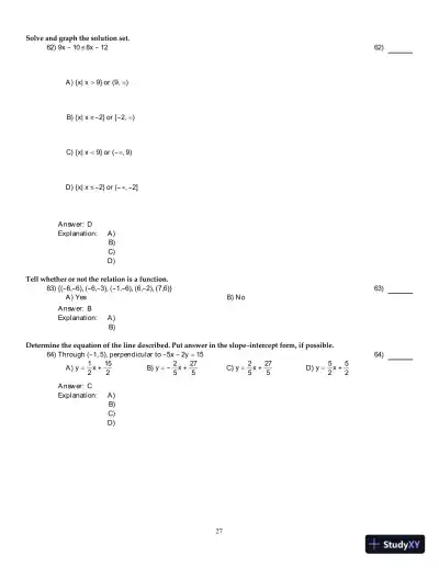 Precalculus: Graphs And Models, A Right Triangle Approach, 6th Edition Test Bank - Page 28 preview image