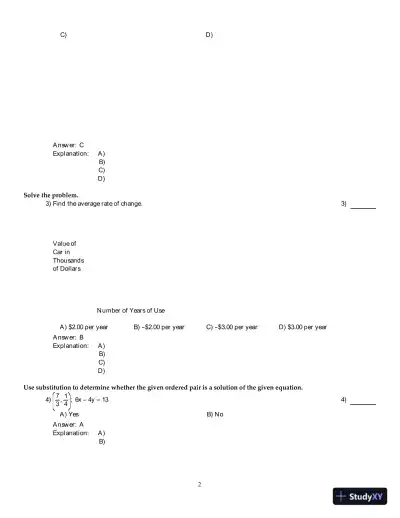Precalculus: Graphs And Models, A Right Triangle Approach, 6th Edition Test Bank - Page 3 preview image