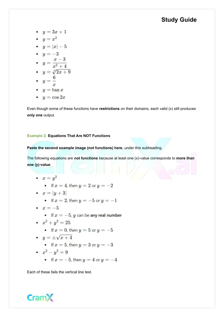 Calculus - Review Topics, page 5