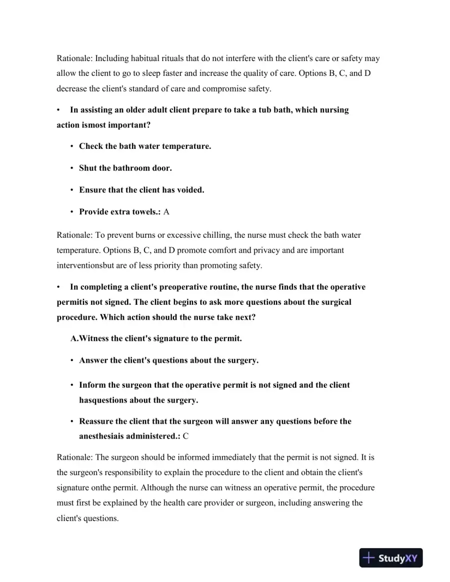 2023 HESI RN Fundamentals Practice Exam With Answers (75 Solved Questions), page 11