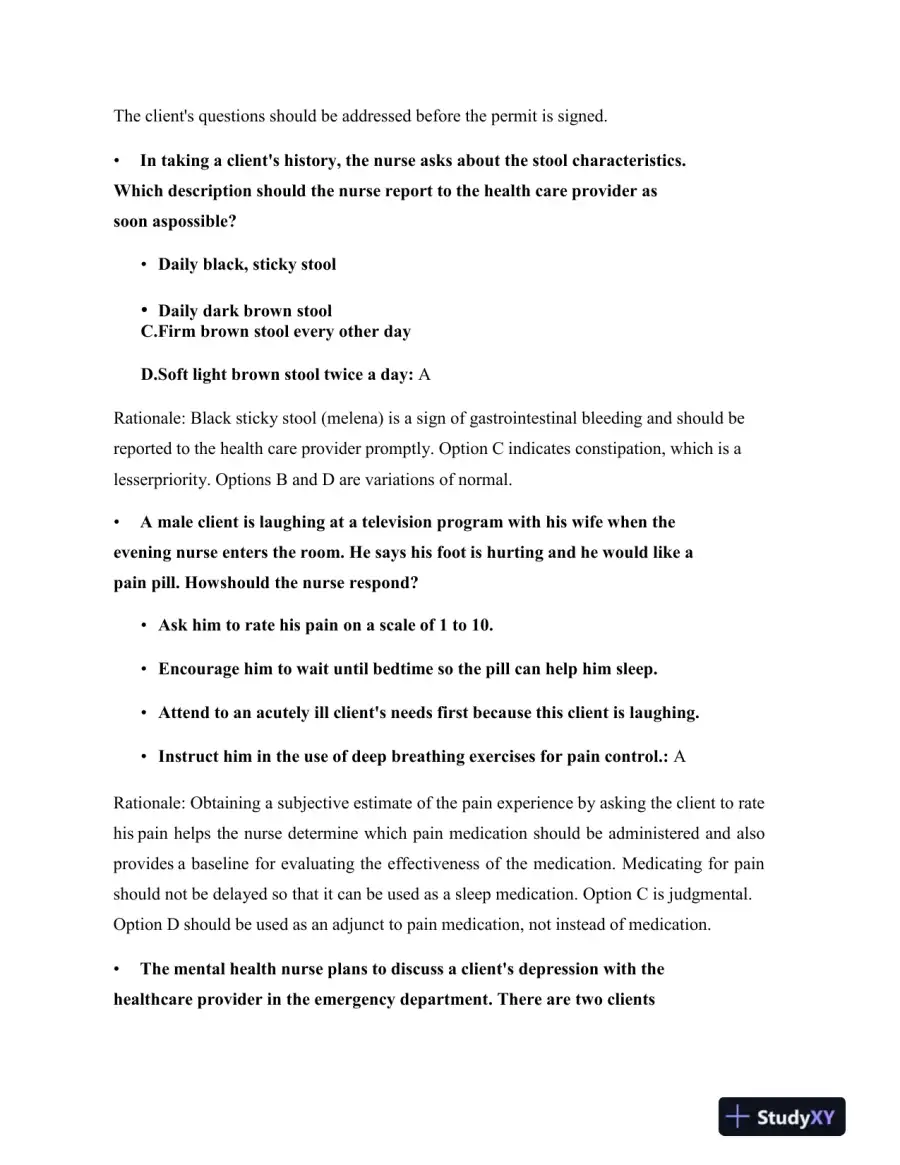 2023 HESI RN Fundamentals Practice Exam With Answers (75 Solved Questions), page 12
