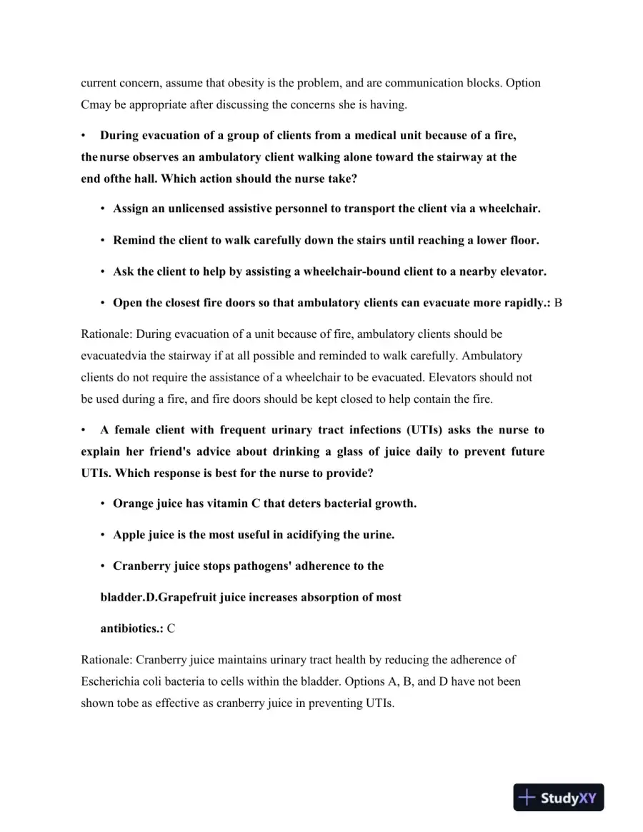 2023 HESI RN Fundamentals Practice Exam With Answers (75 Solved Questions), page 9