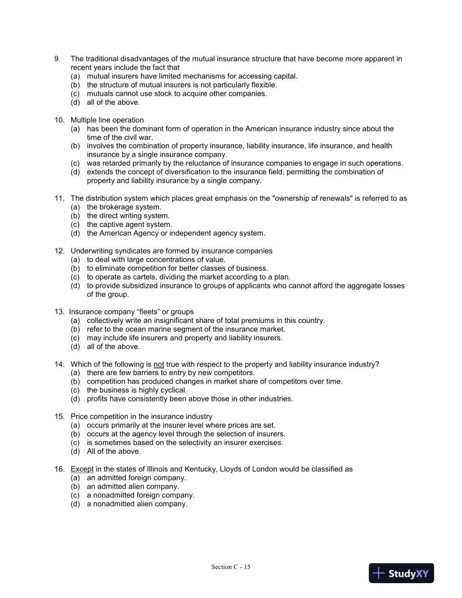 Fundamentals of Risk and Insurance, 11th Edition Test Bank, page 16