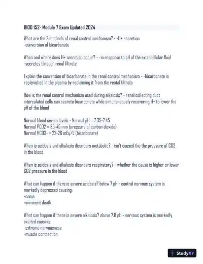 2024 BIOD 152 Hematology Module 6 Exam With Answers (159 Solved Questions) - Page 1 preview image