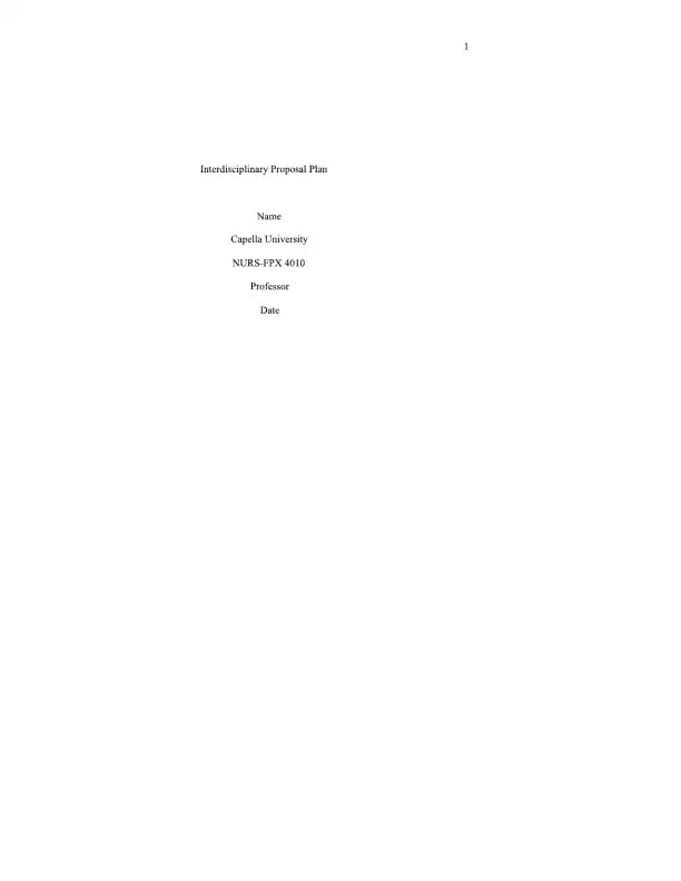 NURS FPX 4010 Assessment 3 - Page 1 preview image