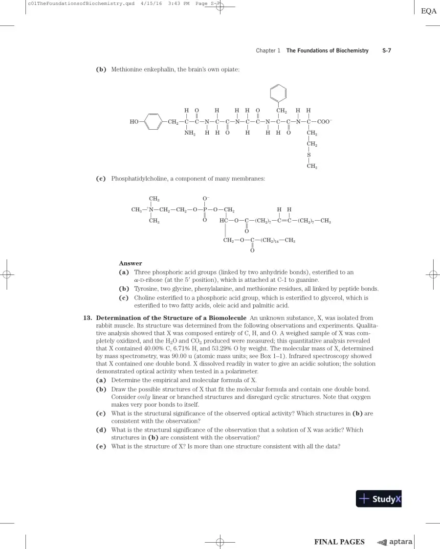 Lehninger Principles of Biochemistry Seventh Edition Solution Manual, page 14