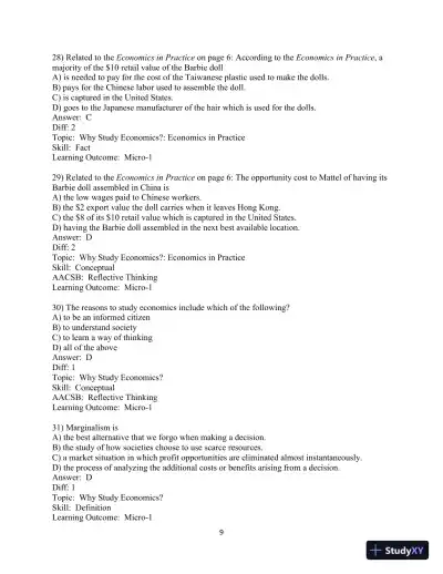 Test Bank for Principles of Microeconomics , 13th Edition - Page 10 preview image