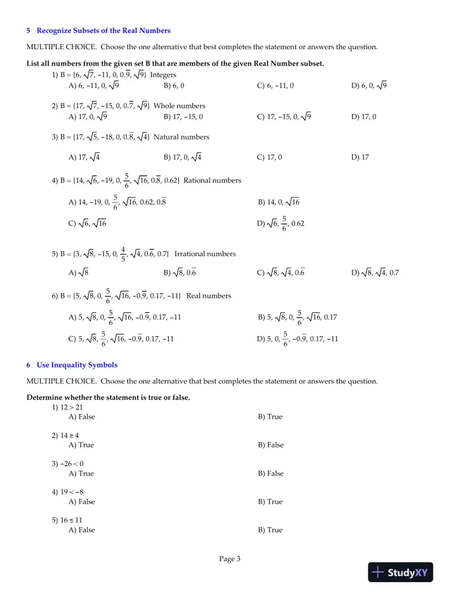 Precalculus Essentials, 4th Edition Test Bank, page 4
