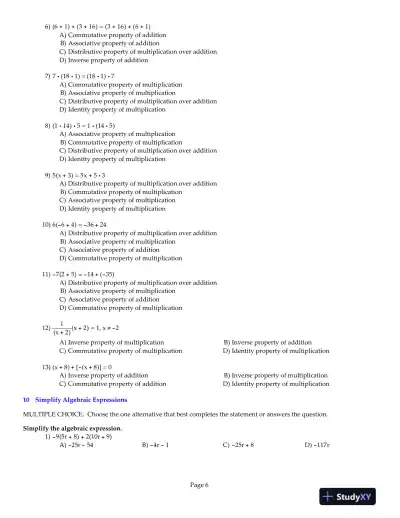Precalculus Essentials, 4th Edition Test Bank - Page 7 preview image