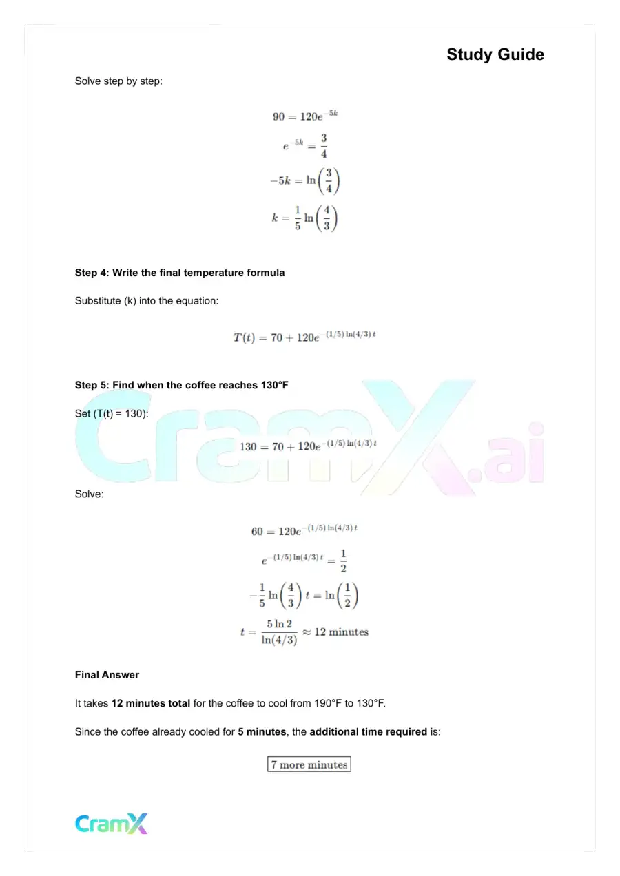Differential Equations - Applying Differential Equations, page 10