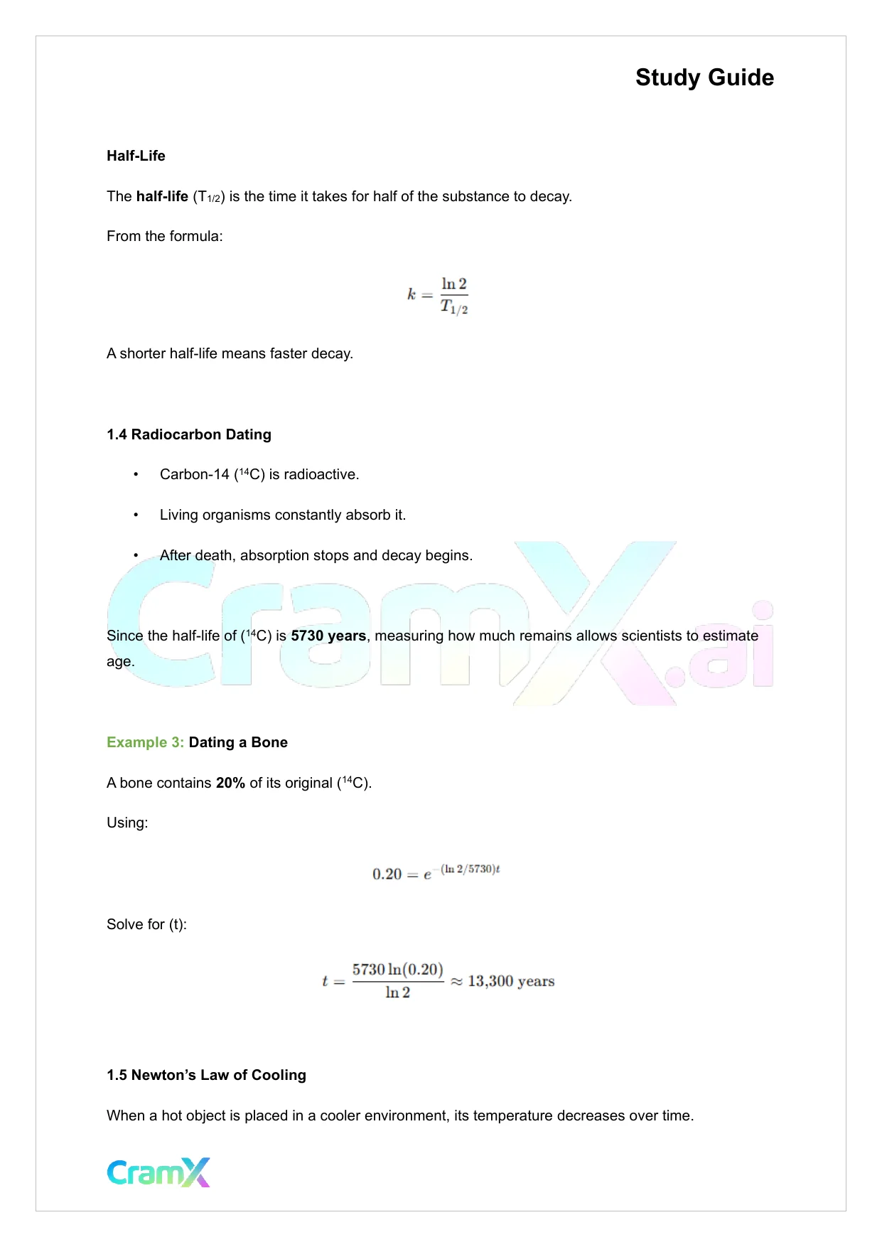 Differential Equations - Applying Differential Equations - Page 7 preview image