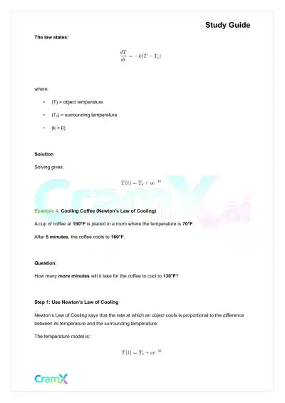 Differential Equations - Applying Differential Equations - Page 8 preview image