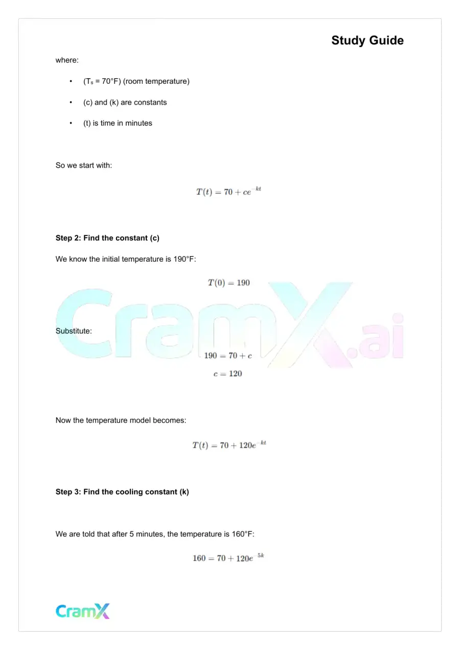 Differential Equations - Applying Differential Equations, page 9