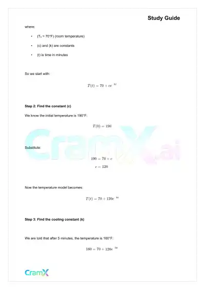 Differential Equations - Applying Differential Equations - Page 9 preview image