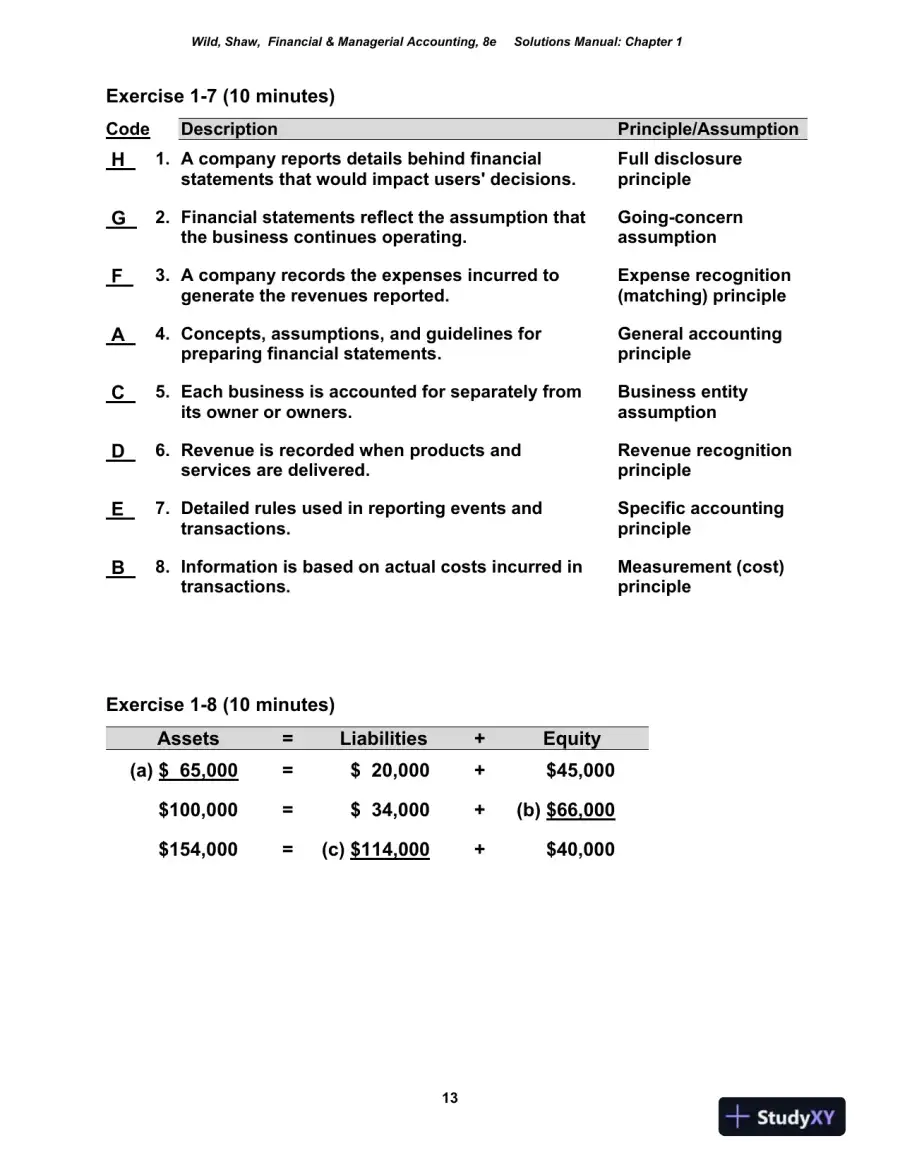 Solution Manual for Financial and Managerial Accounting, 8th Edition, page 14